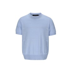 Vintage Linen and Lyocell Knit Short Sleeve Men's Casual Commuter Top