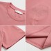 Solid color embroidered short sleeved top