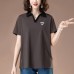 Collar short sleeved top