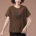 Round neck short sleeved T-shirt