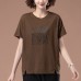Round neck short sleeved T-shirt