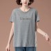 Round neck short sleeved T-shirt