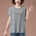 Round neck short sleeved T-shirt