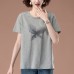 Short sleeved round neck top
