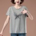 Short sleeved round neck top