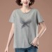 Short sleeved round neck top