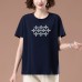 Round neck embroidered loose top
