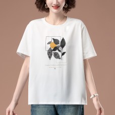 Round neck loose top
