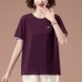 Loose round neck short sleeved top Loose round neck short sleeved top
