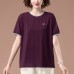 Loose round neck short sleeved top Loose round neck short sleeved top