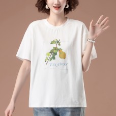 Round neck short sleeved top