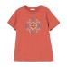 Round neck printed short sleeved t-shirt