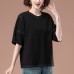Round neck short sleeved T-shirt