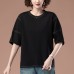 Round neck short sleeved T-shirt