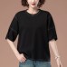 Round neck short sleeved T-shirt