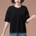 Round neck short sleeved T-shirt