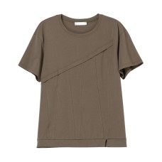 Round neck short sleeved top for women