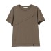 Round neck short sleeved top for women