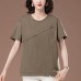 Round neck short sleeved top for women