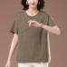 Round neck short sleeved top for women