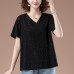 V-neck short sleeved top for women