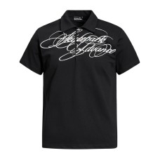 Straw English letter print camouflage short sleeved shirt