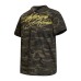 Straw English letter print camouflage short sleeved shirt