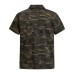 Straw English letter print camouflage short sleeved shirt