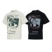 Rock character printed short sleeved T-shirt