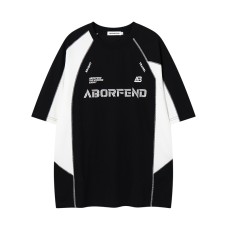 Splicing contrasting short sleeved T-shirt Splicing contrasting short sleeved T-shirt