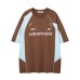 Splicing contrasting short sleeved T-shirt
