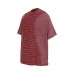 Striped patchwork short sleeved T-shirt