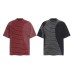Striped patchwork short sleeved T-shirt