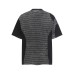 Striped patchwork short sleeved T-shirt