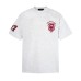 Embroidered short sleeves with letter stickers