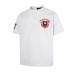 Embroidered short sleeves with letter stickers