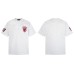 Embroidered short sleeves with letter stickers