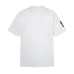 Embroidered short sleeves with letter stickers