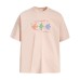 Cartoon carrier pigeon bird print pure cotton short sleeved shirt