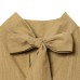 Summer Split Bow Decoration Sleeveless Top