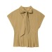 Summer Split Bow Decoration Sleeveless Top