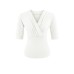 V-Neck Mid-Length Sleeve Top Fitted and Slimming, Casual Innerwear for Women