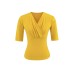 V-Neck Mid-Length Sleeve Top Fitted and Slimming, Casual Innerwear for Women