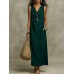 Elegant Sleeveless V-Neck Long Dress Summer Fashion Dress