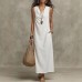 Elegant Sleeveless V-Neck Long Dress Summer Fashion Dress