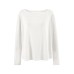 Smooth Semi-Transparent Lyocell, Lazy Two-Way Wear, One-Shoulder Slash Neck, Bare-Skin Feel, Long Sleeve