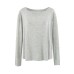 Smooth Semi-Transparent Lyocell, Lazy Two-Way Wear, One-Shoulder Slash Neck, Bare-Skin Feel, Long Sleeve