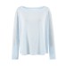Smooth Semi-Transparent Lyocell, Lazy Two-Way Wear, One-Shoulder Slash Neck, Bare-Skin Feel, Long Sleeve