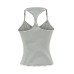 Striped Tencel Cami Top with Lace Trim, Backless Design, Women's Summer Top Striped Tencel Cami Top with Lace Trim, Backless Design, Women's Summer Top