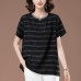 Striped round neck top